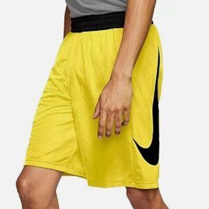 Nike Men's HBR Basketball Shorts (Optic Yellow/Black) Size Small